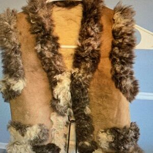 Kids Faux Fur Trimmed Vest